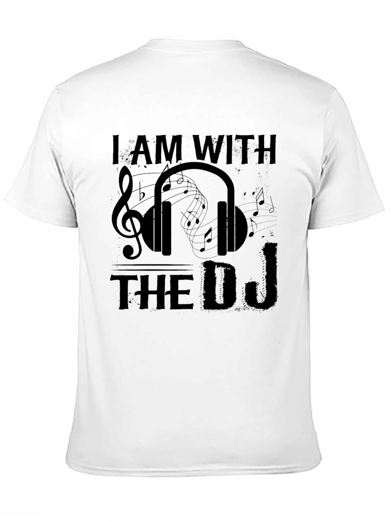 I AM WITH THE DJ Graphic Black T-Shirt