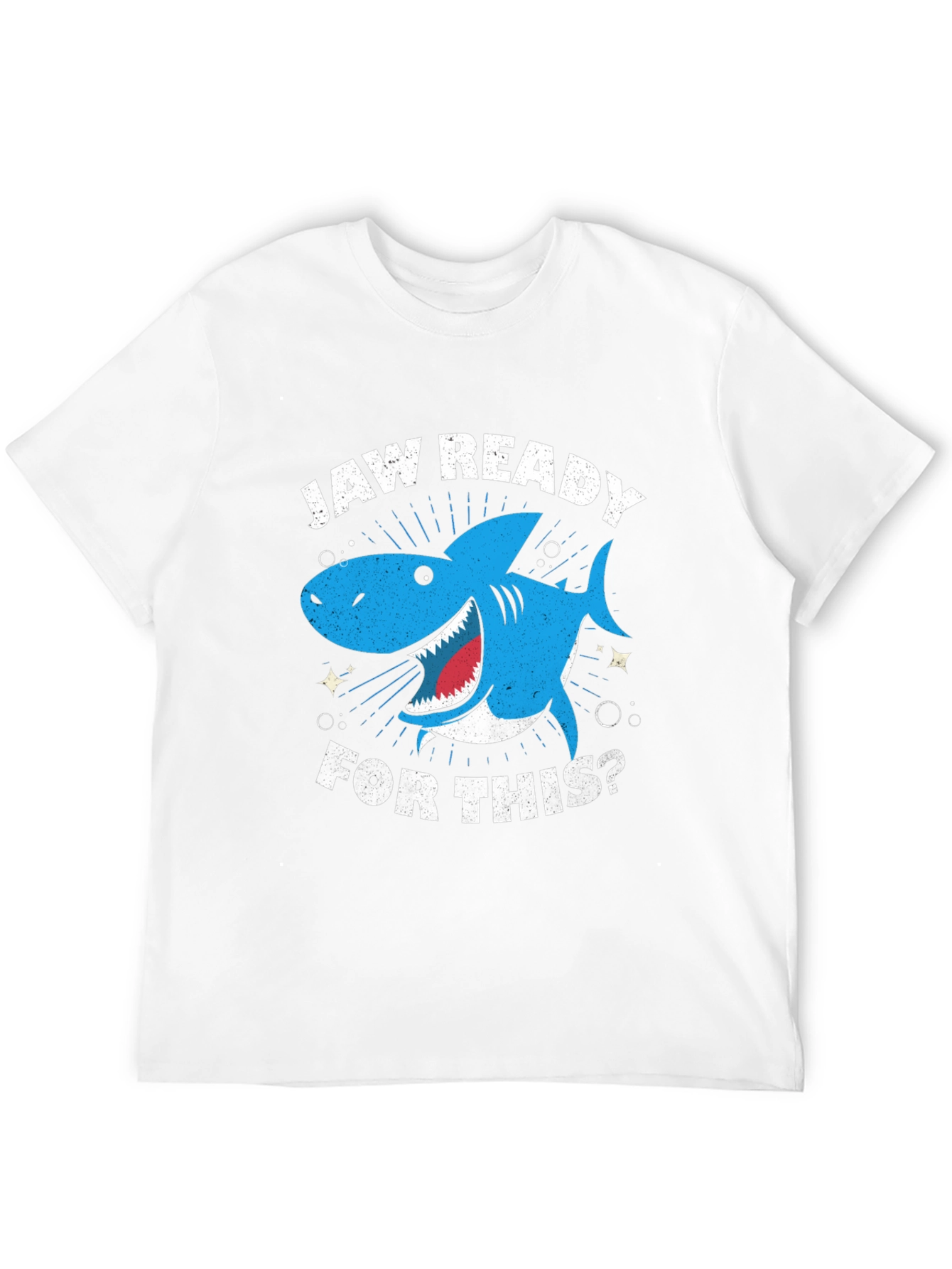 Jaw Ready Shark Graphic Tee - Black Cotton T-Shirt