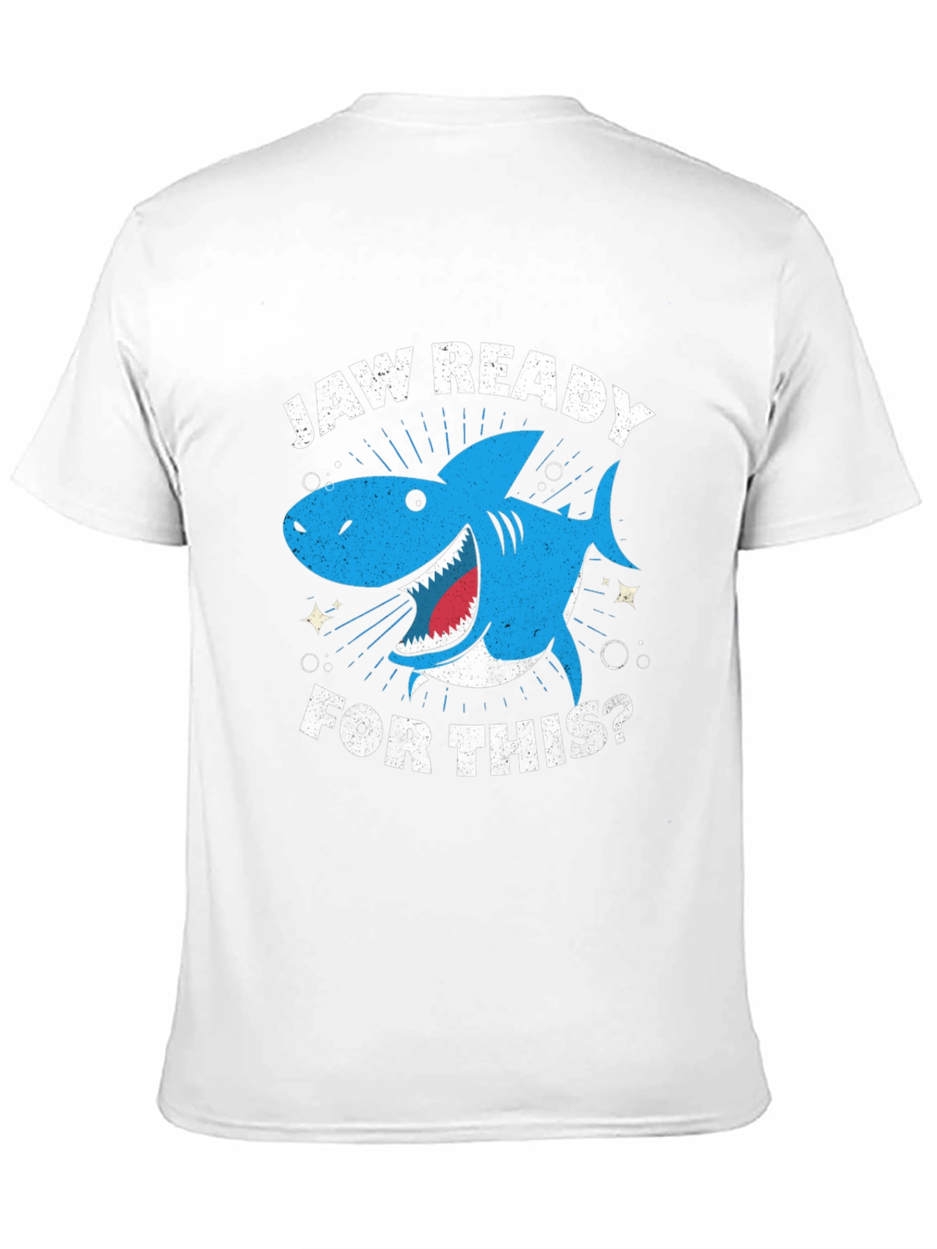 Jaw Ready Shark Graphic Tee - Black Cotton T-Shirt