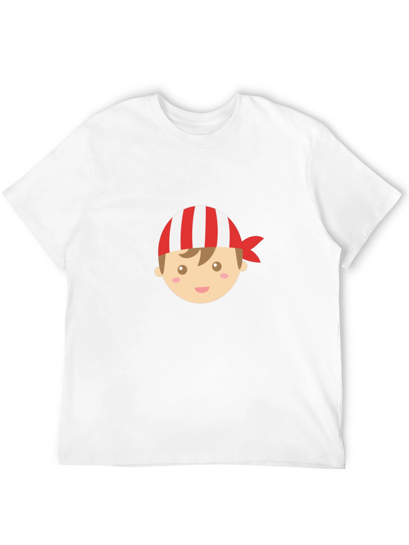Boy Pirate Cartoon Graphic Black T-Shirt