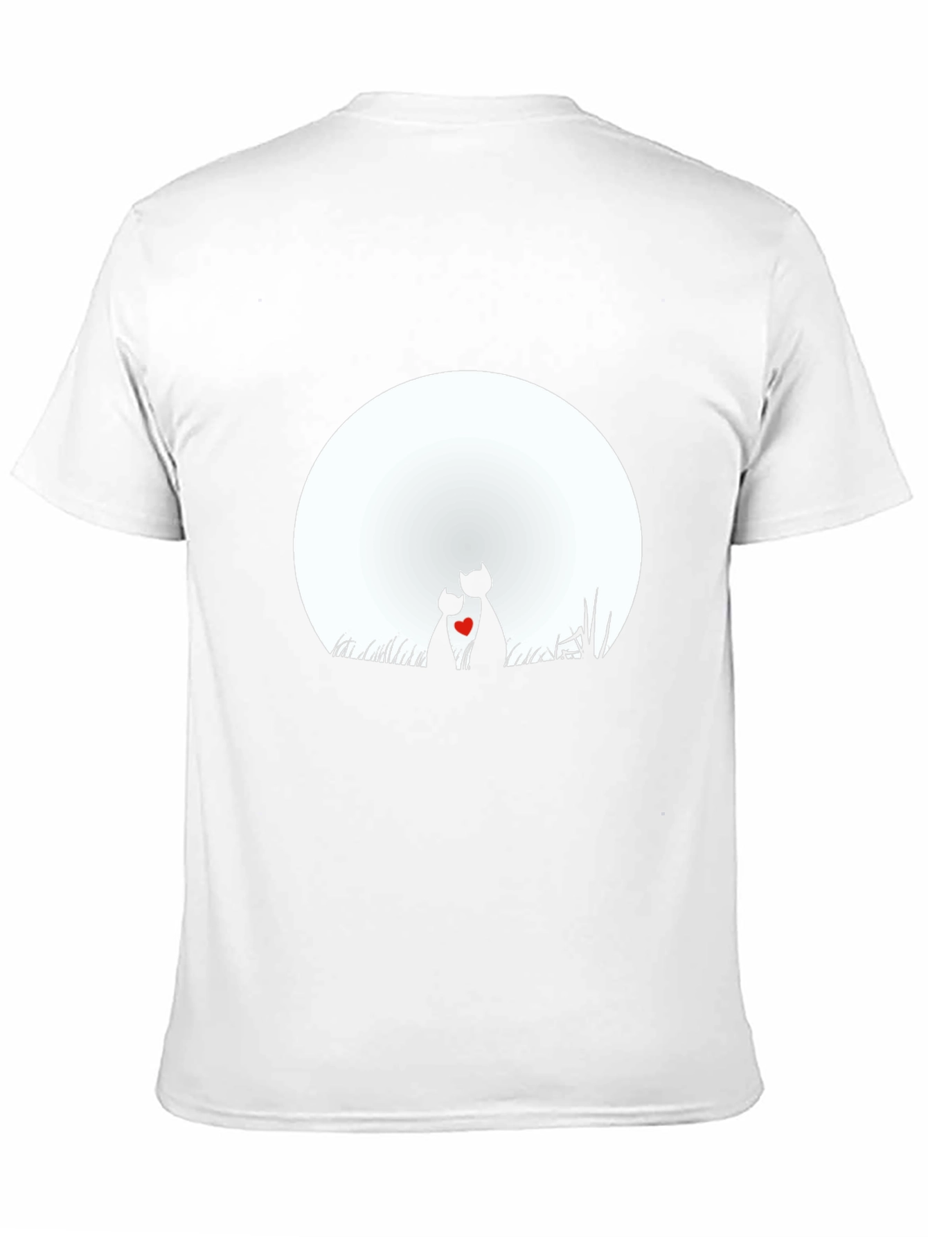 Romantic Cats Moon Graphic T-Shirt