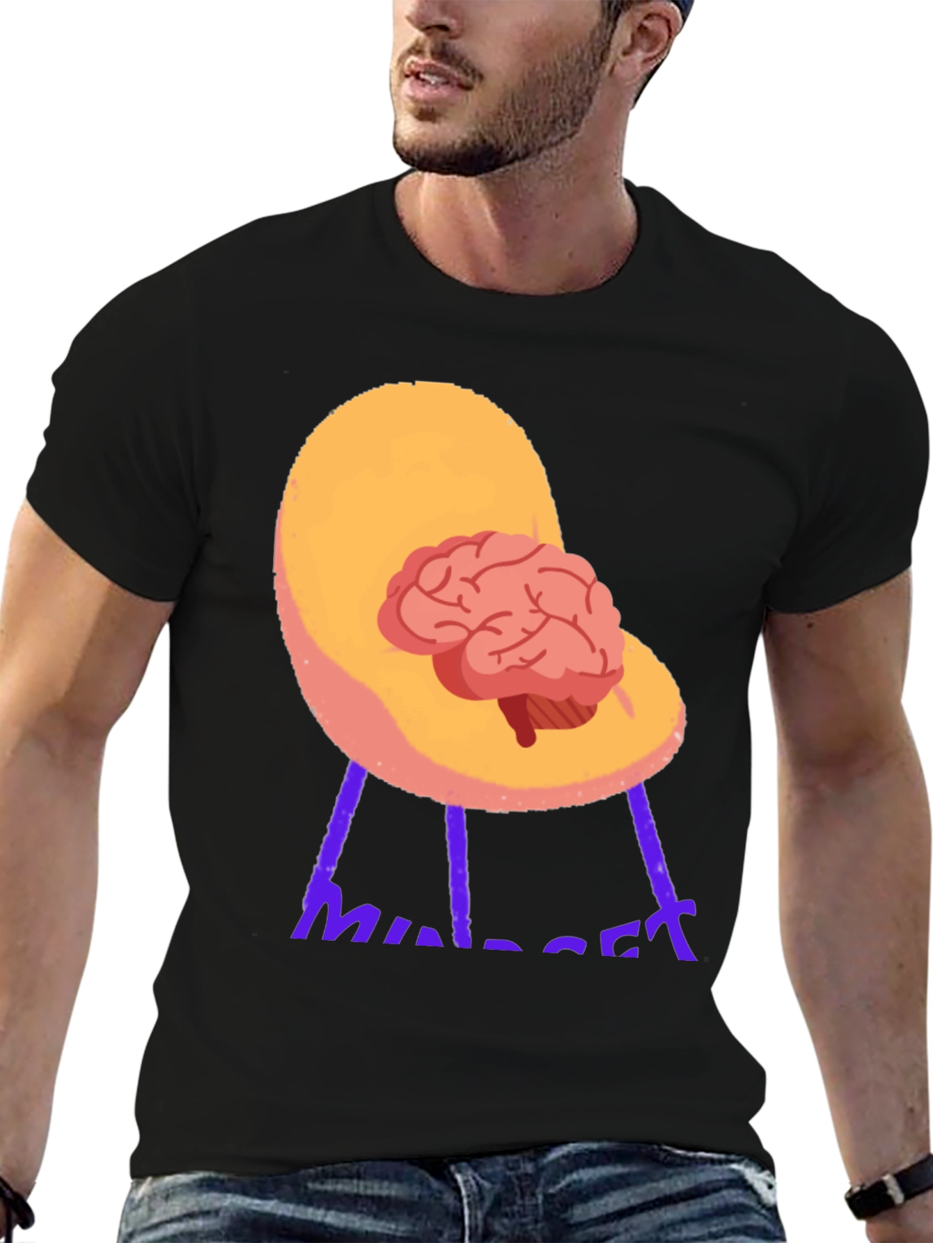 Brain on Chair Graphic Tee - Thinkers Shirt