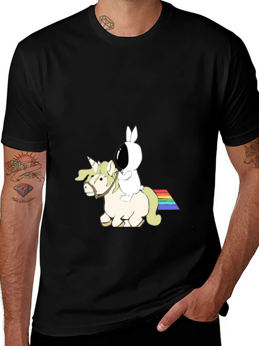 Bunny Astronaut Riding Unicorn T-Shirt