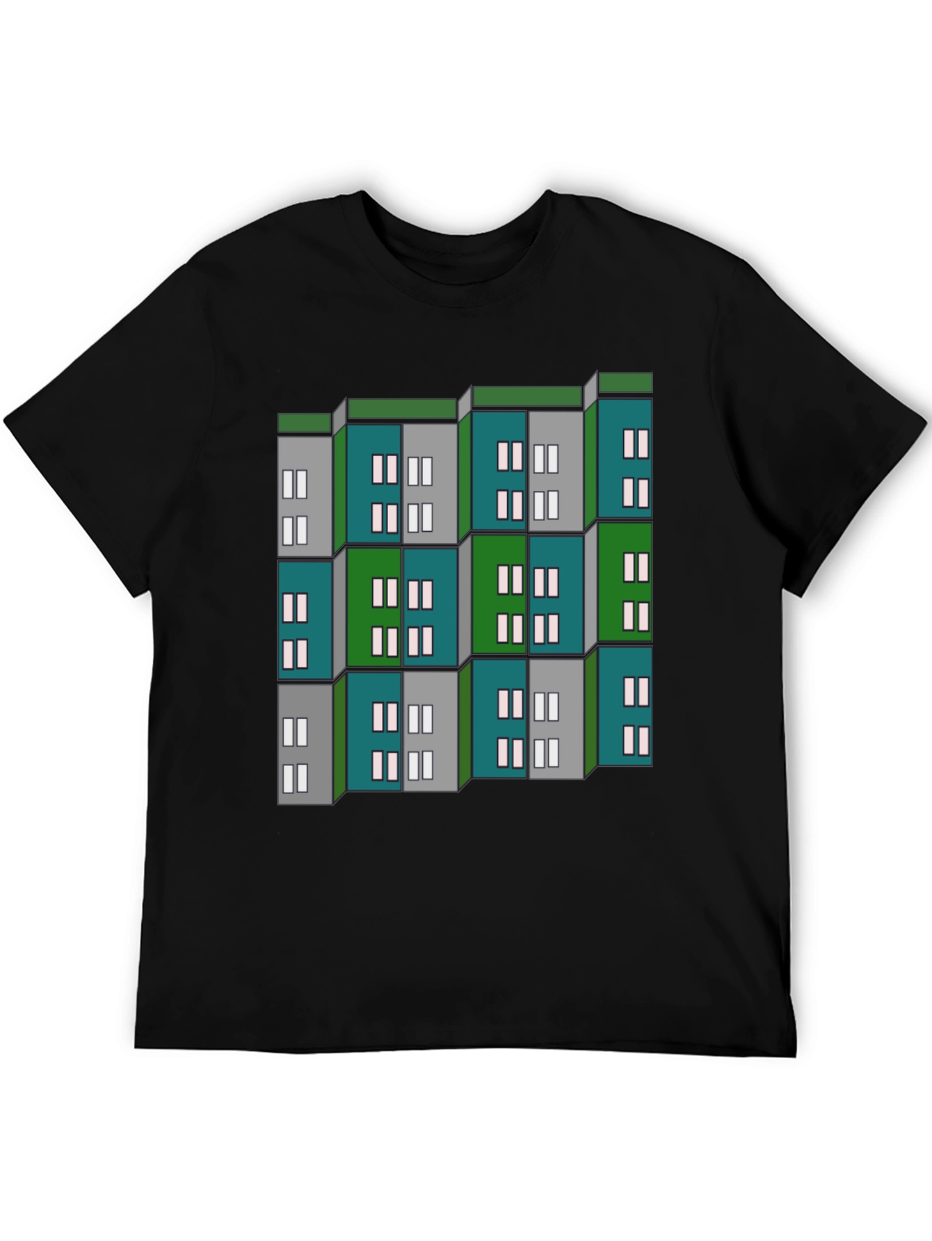 Geometric Building Block Graphic Tee