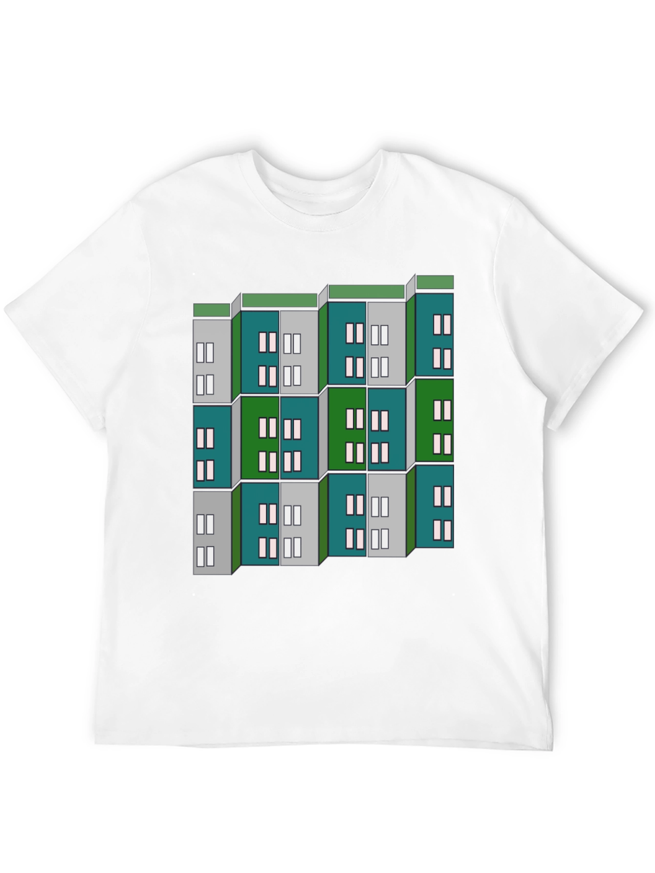 Geometric Building Block Graphic Tee