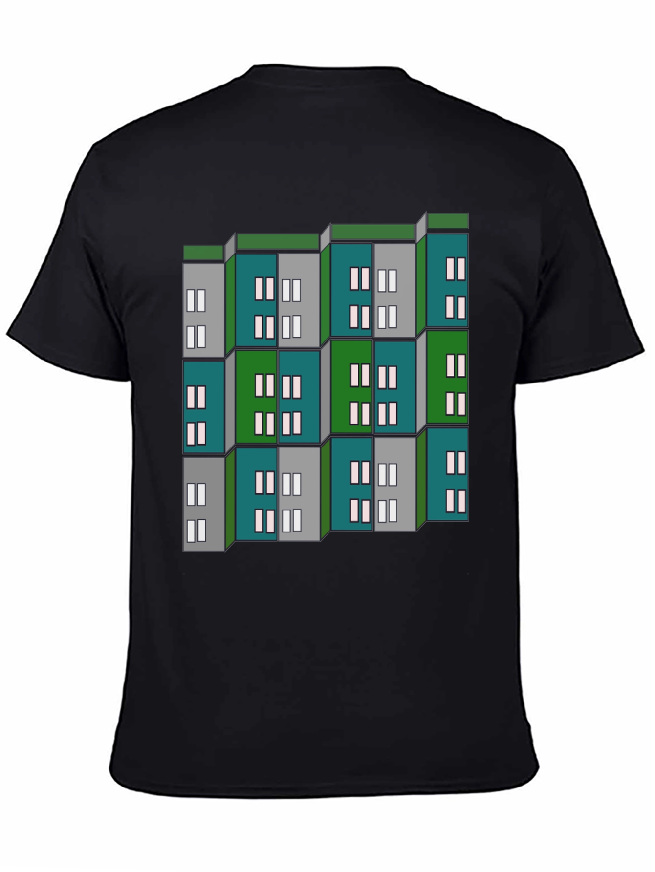Geometric Building Block Graphic Tee