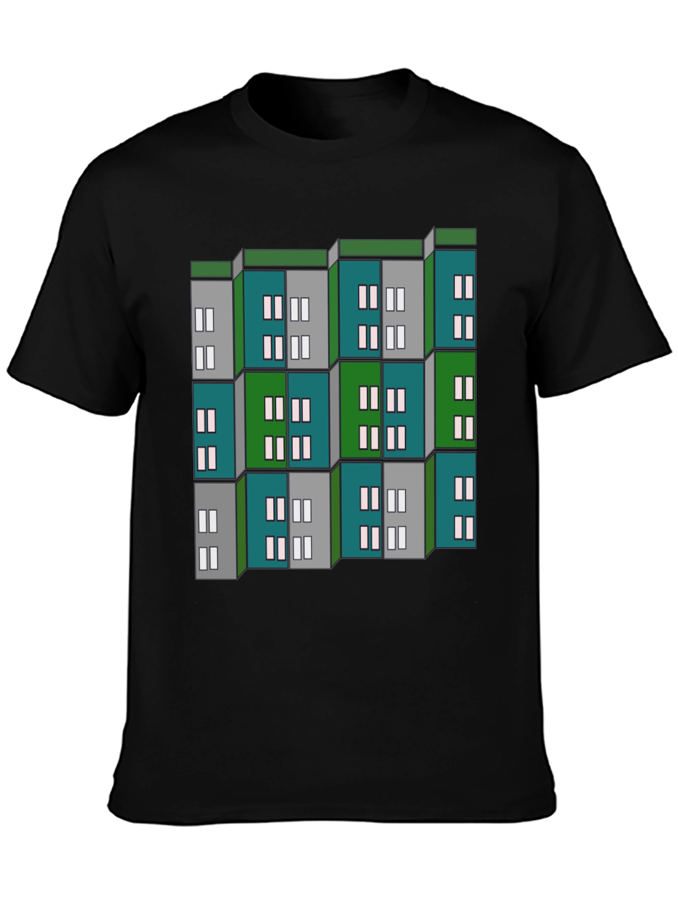 Geometric Building Block Graphic Tee