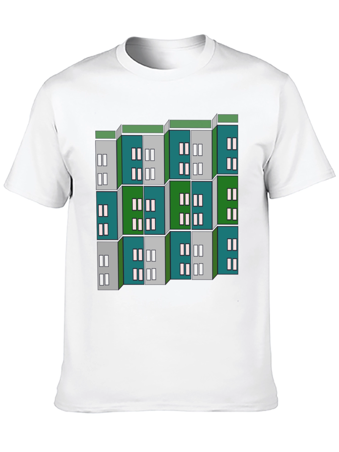 Geometric Building Block Graphic Tee