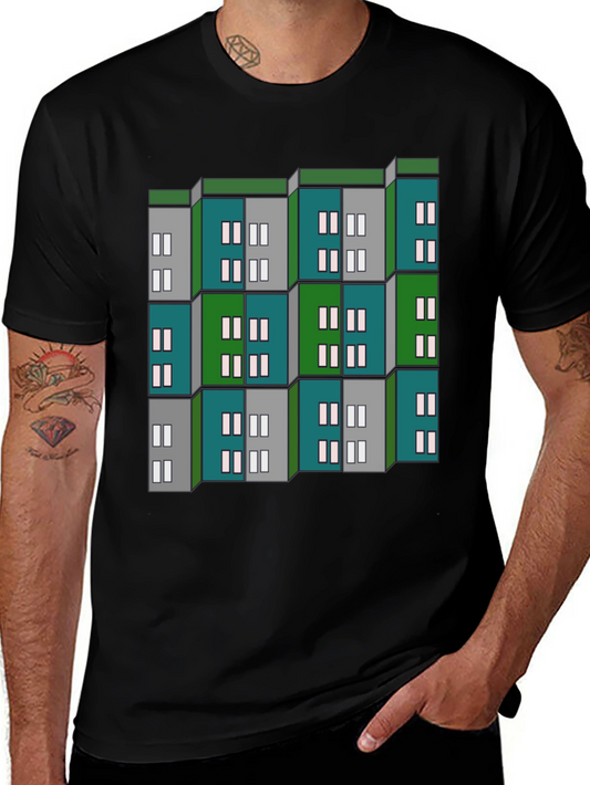 Geometric Building Block Graphic Tee