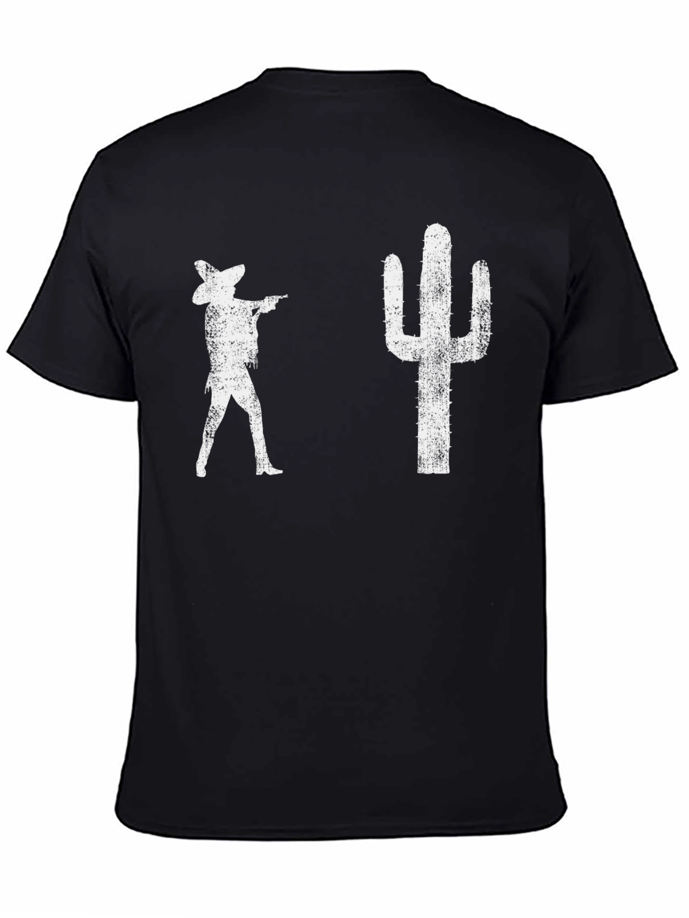Retro Western Graphic Tee - Cactus Cowboy