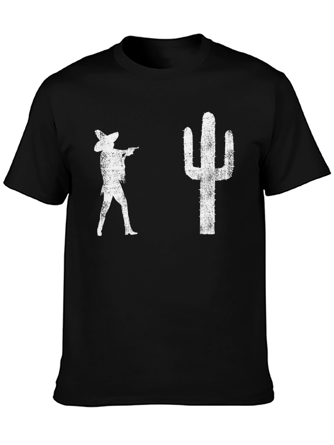 Retro Western Graphic Tee - Cactus Cowboy