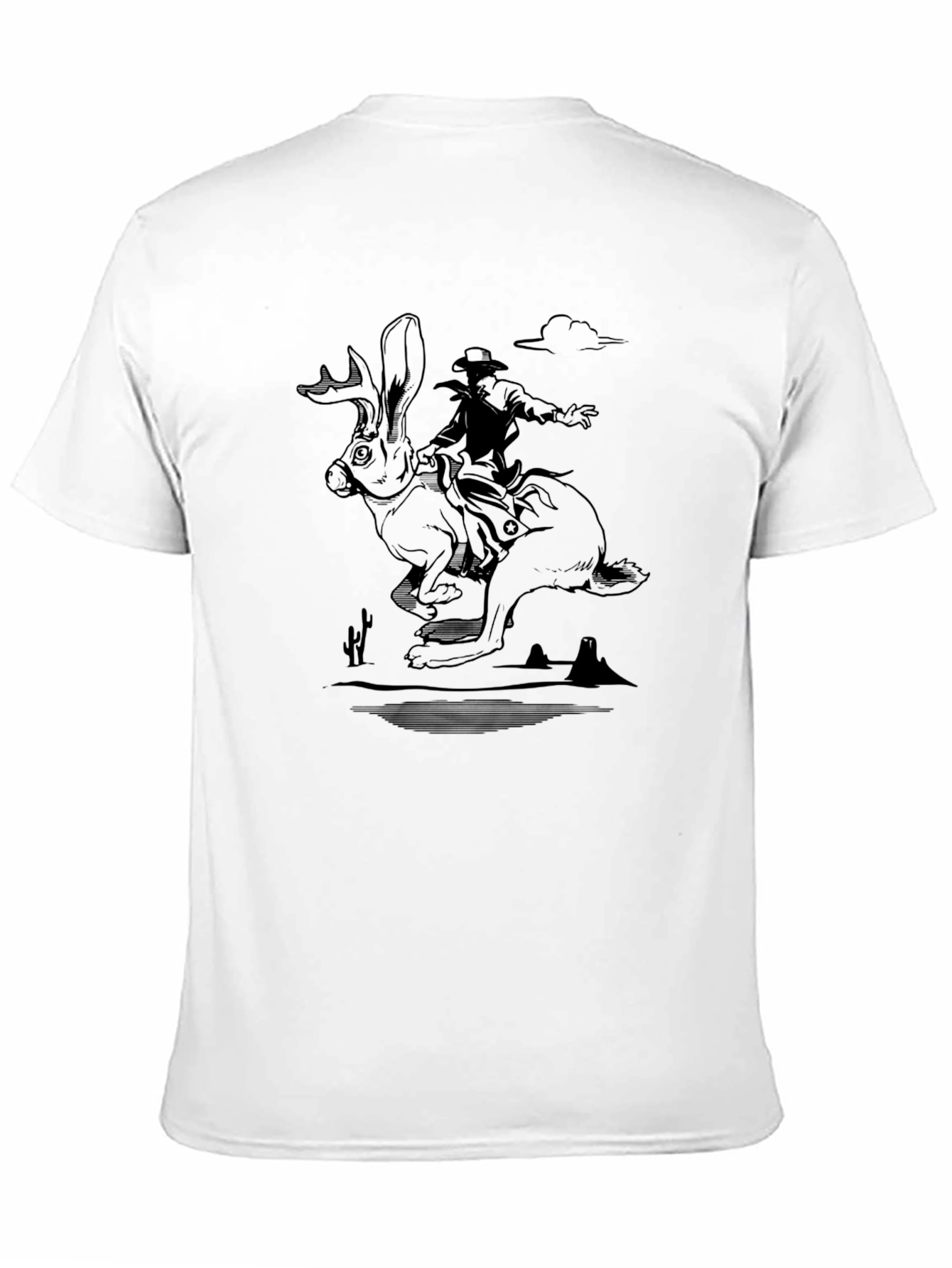 Cowboy Jackalope Black T-Shirt