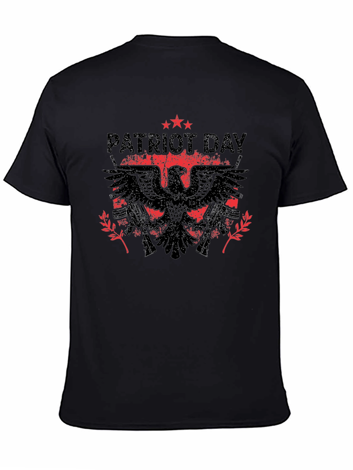 Patriot Day Eagle Graphic Black T-Shirt