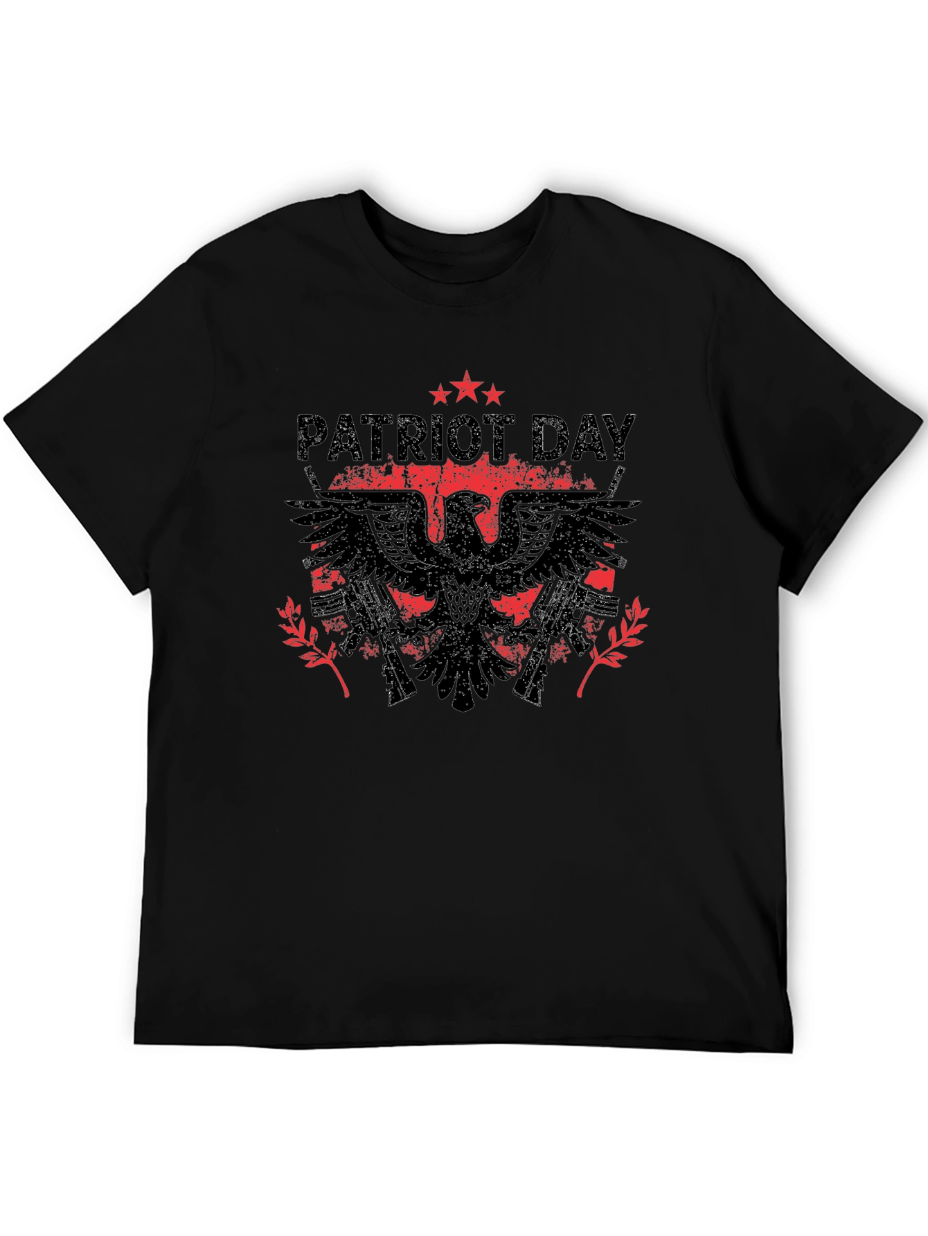 Patriot Day Eagle Graphic Black T-Shirt