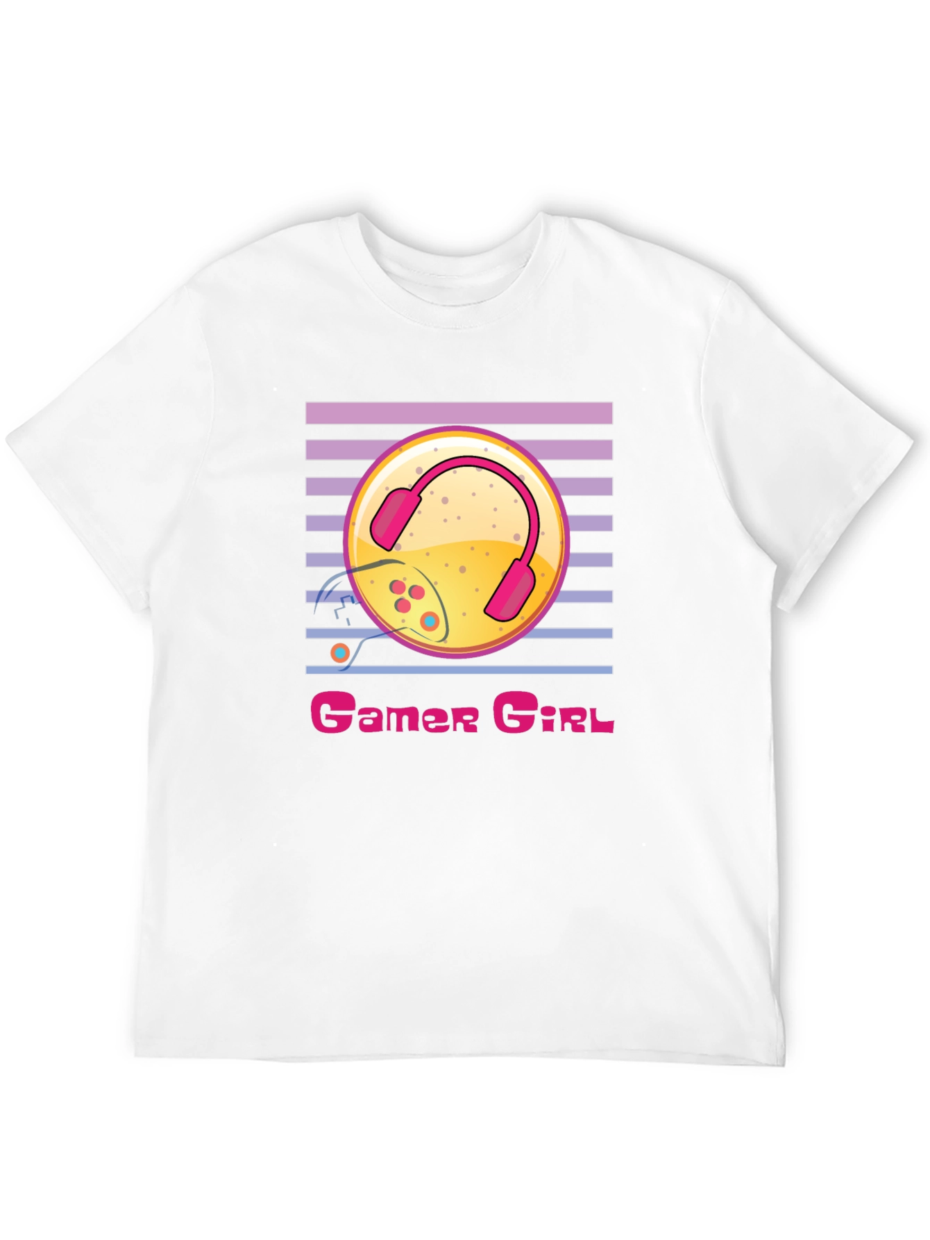 Gamer Girl Black T-Shirt with Gaming Design