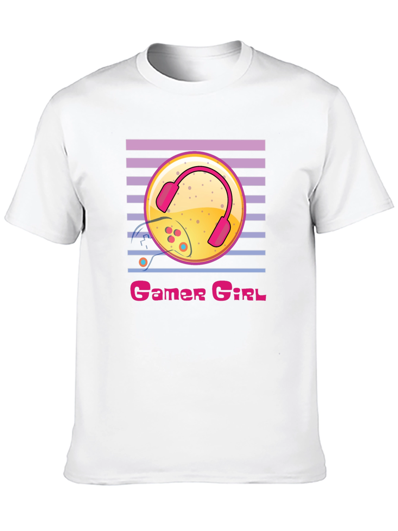 Gamer Girl Black T-Shirt with Gaming Design