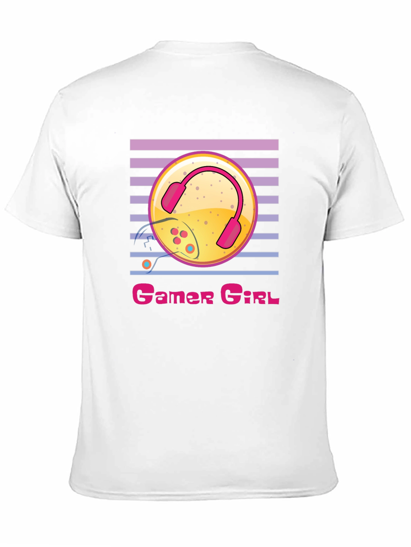 Gamer Girl Black T-Shirt with Gaming Design