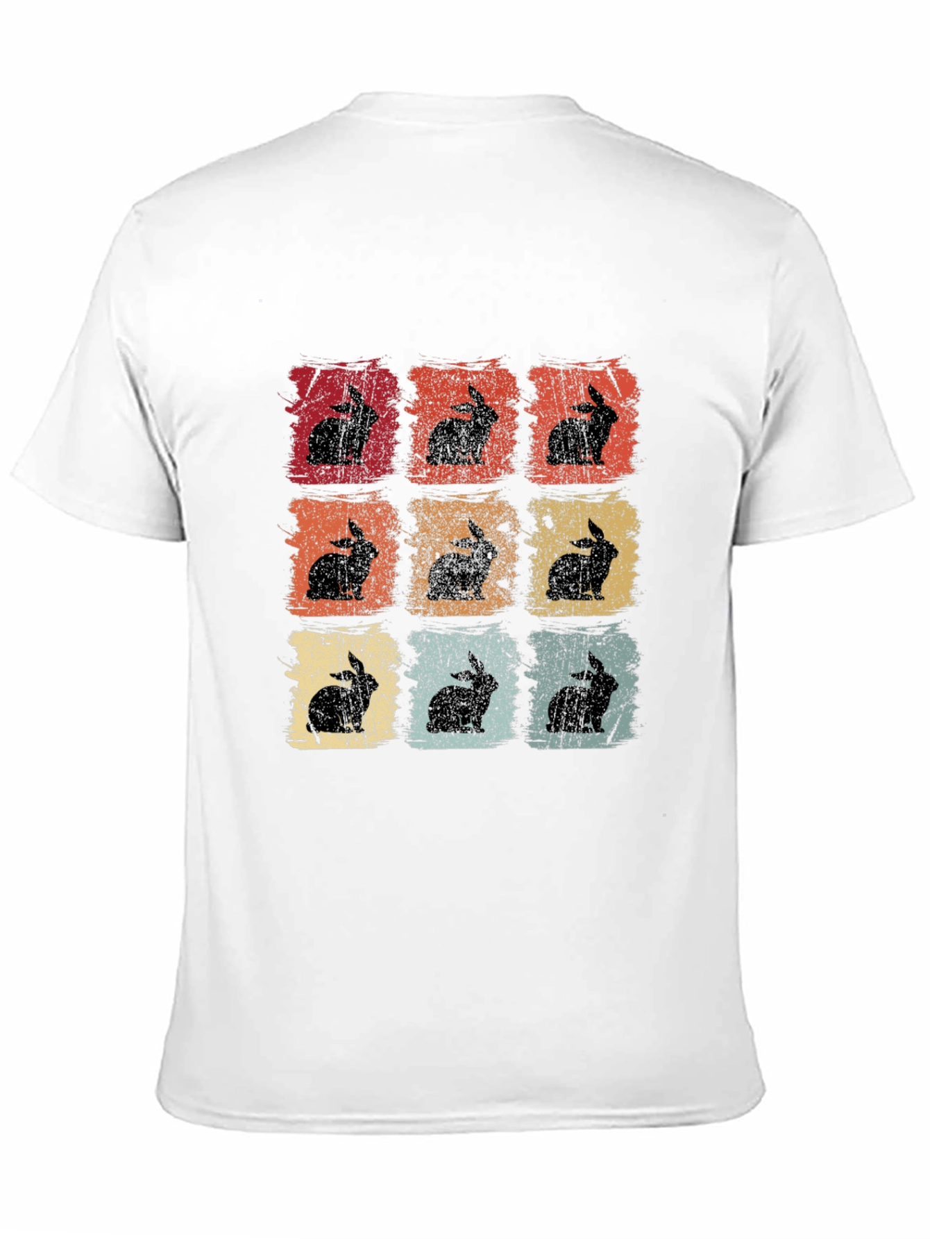 Retro Rabbit Print T-Shirt