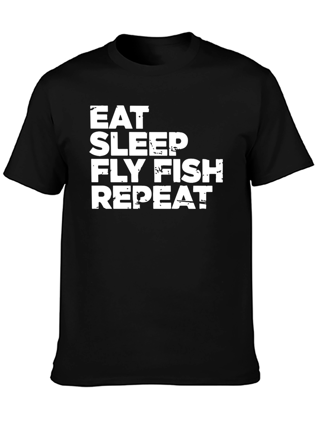 Eat Sleep Fly Fish Repeat T-Shirt - Black