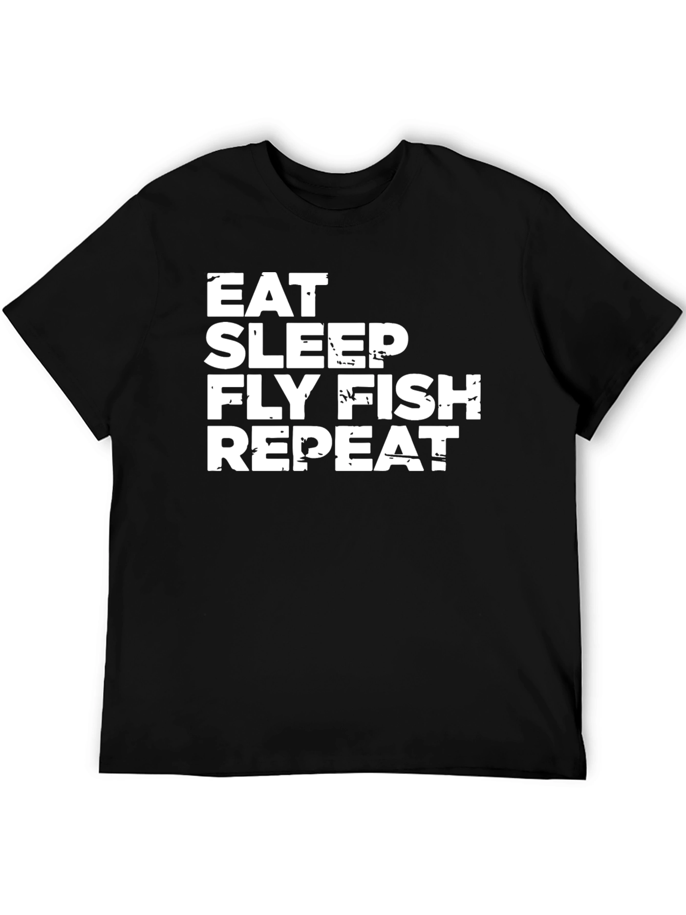 Eat Sleep Fly Fish Repeat T-Shirt - Black