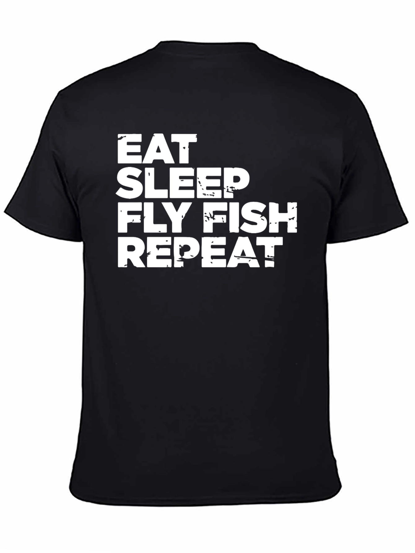Eat Sleep Fly Fish Repeat T-Shirt - Black