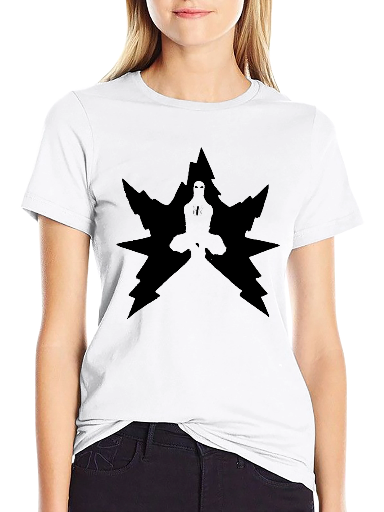 Silhouette Graphic Tee - Stylish Black Shirt