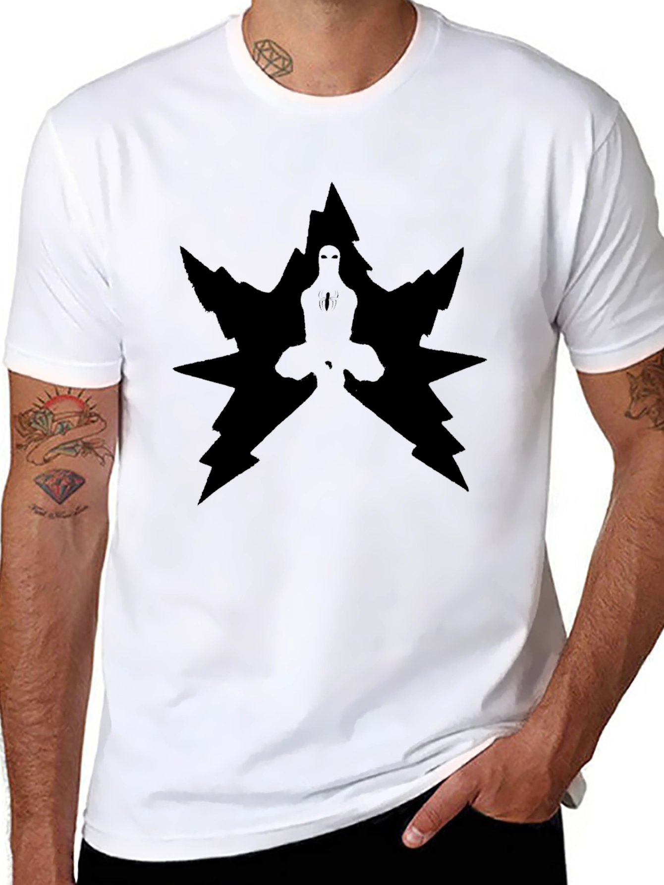 Silhouette Graphic Tee - Stylish Black Shirt