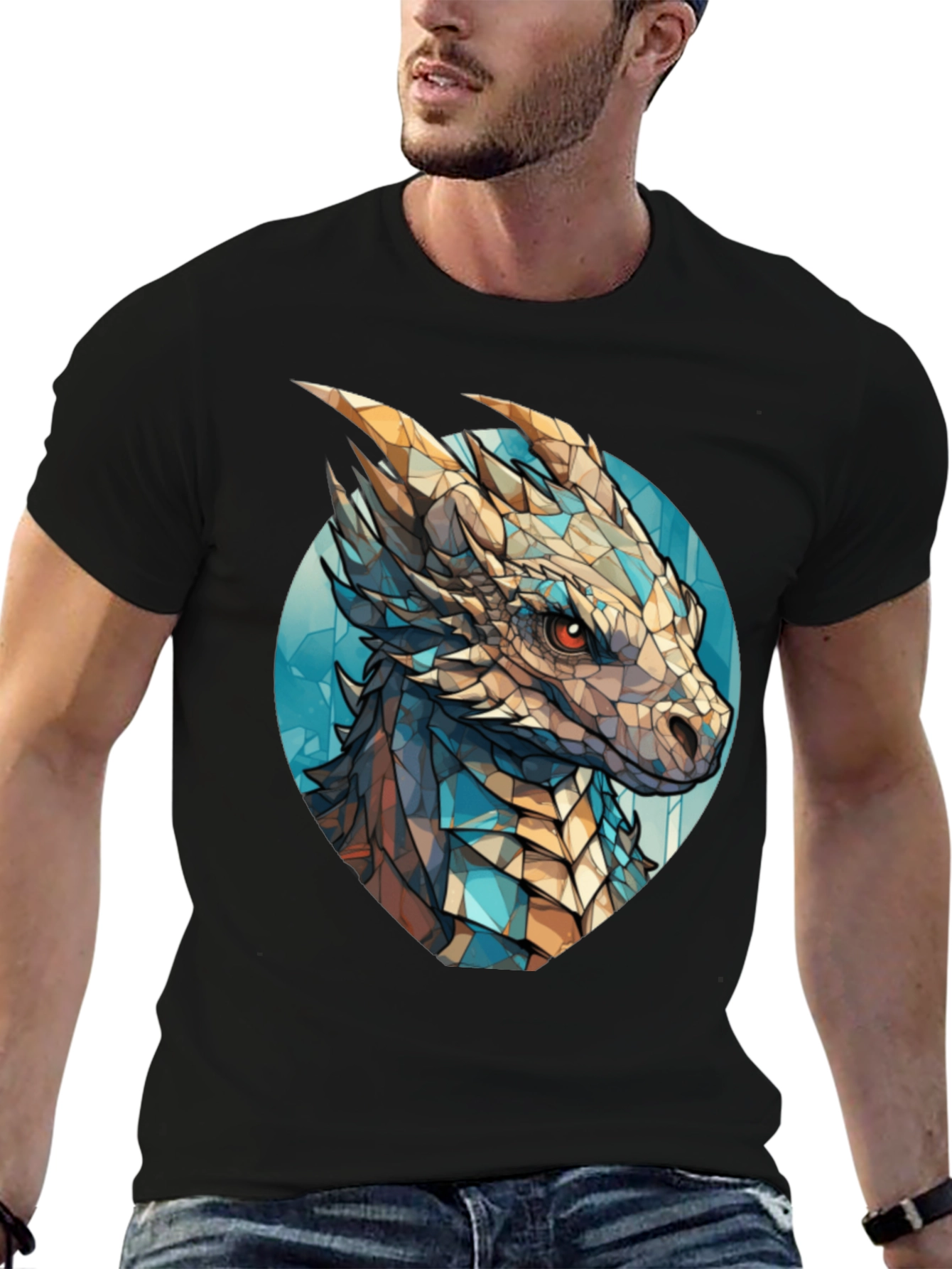 Dragon Graphic Tee - Stylish Mens T-Shirt