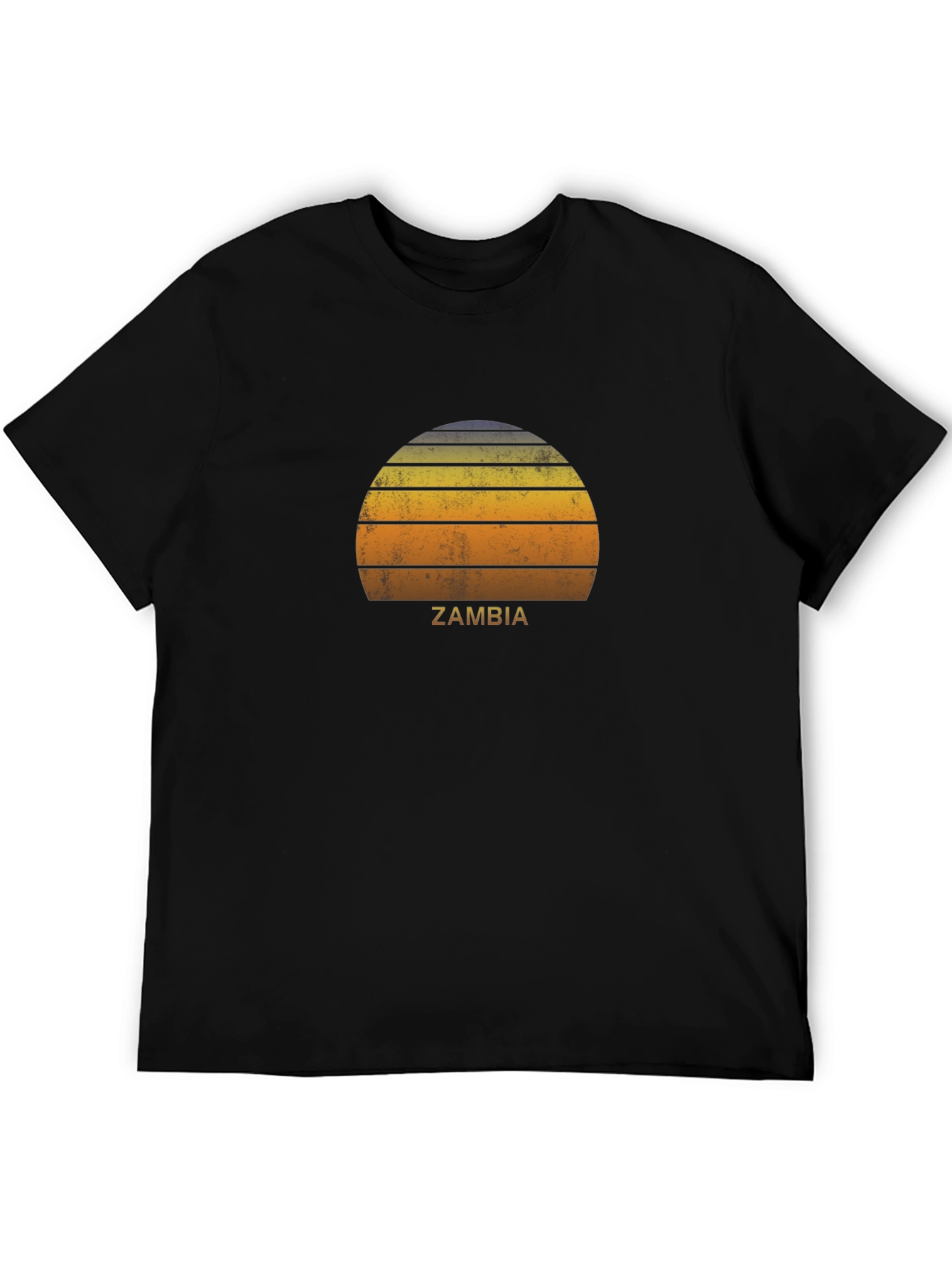 Zambia Sunset Graphic T-Shirt Retro Style
