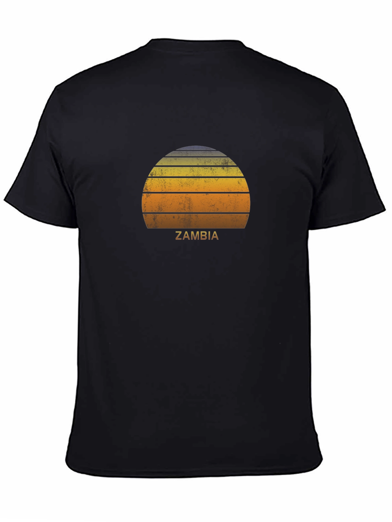 Zambia Sunset Graphic T-Shirt Retro Style