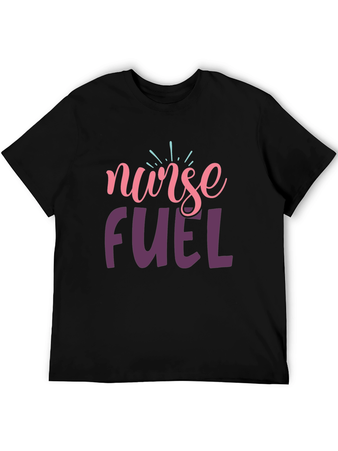 Nurse Fuel Graphic Tee - Black Cotton T-Shirt