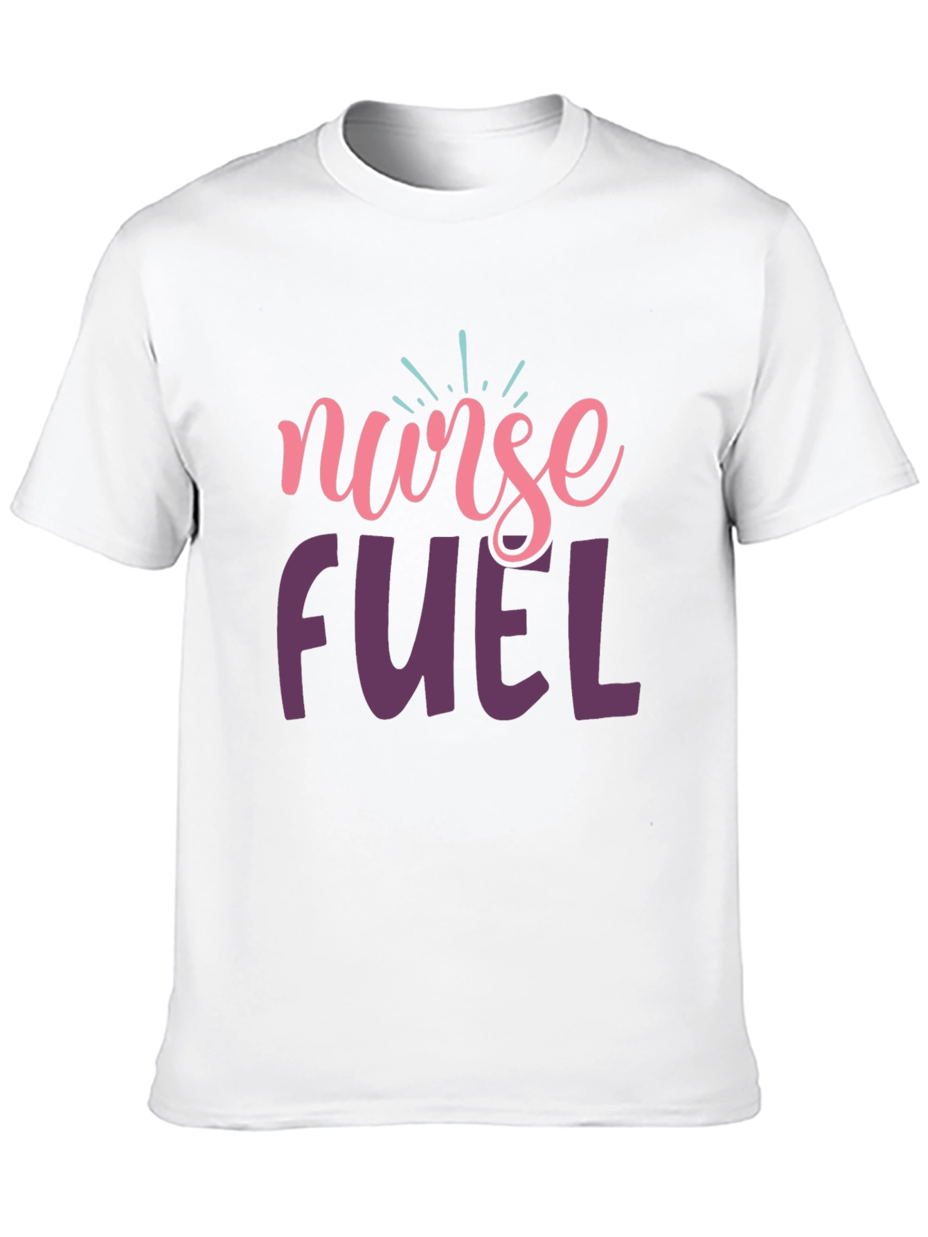 Nurse Fuel Graphic Tee - Black Cotton T-Shirt