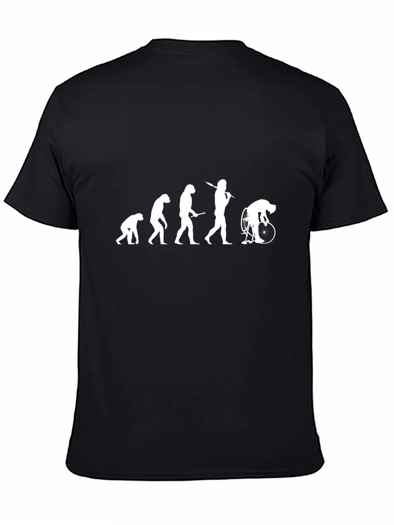 Evolution of Cyclist Black T-Shirt