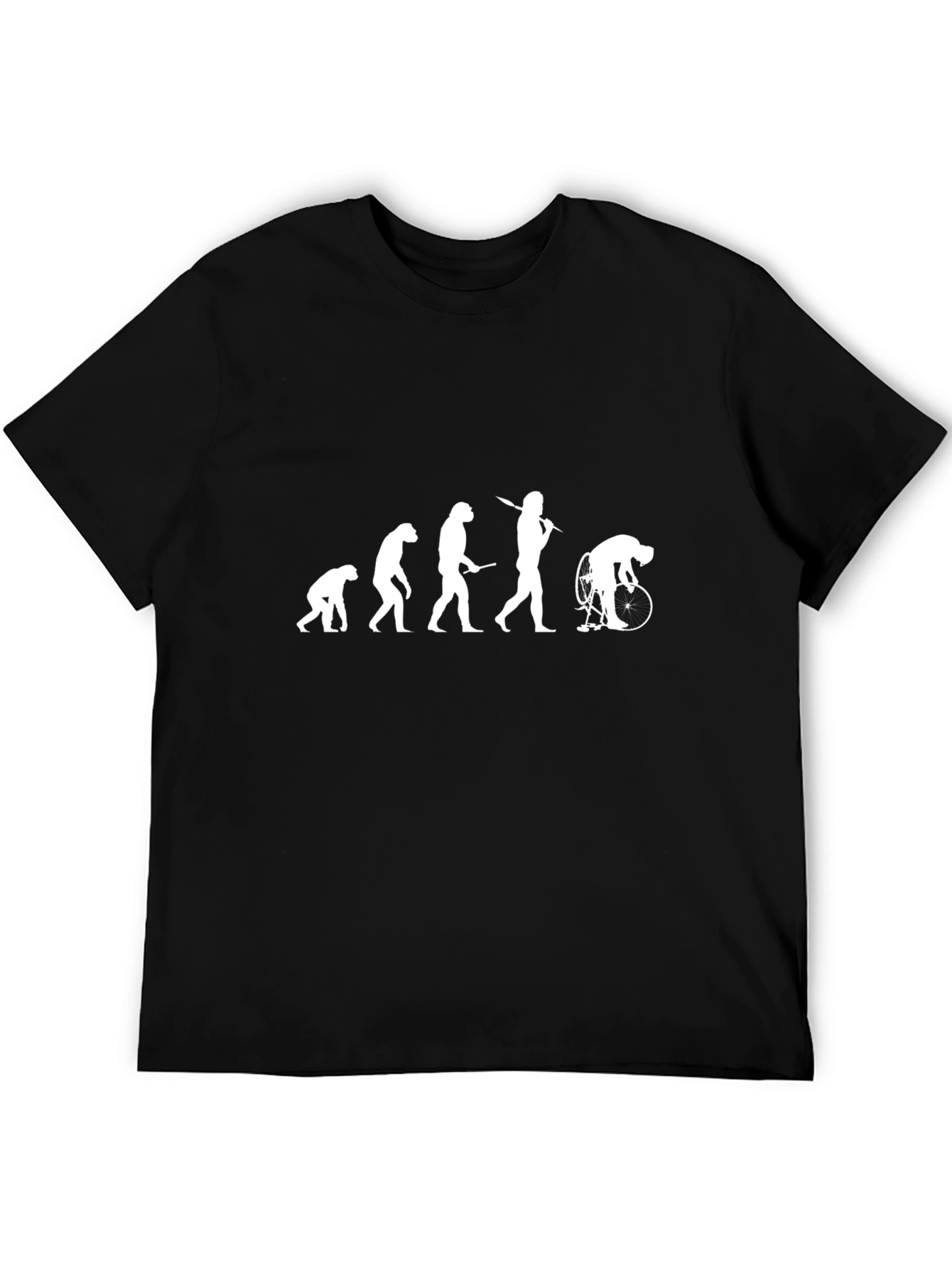 Evolution of Cyclist Black T-Shirt