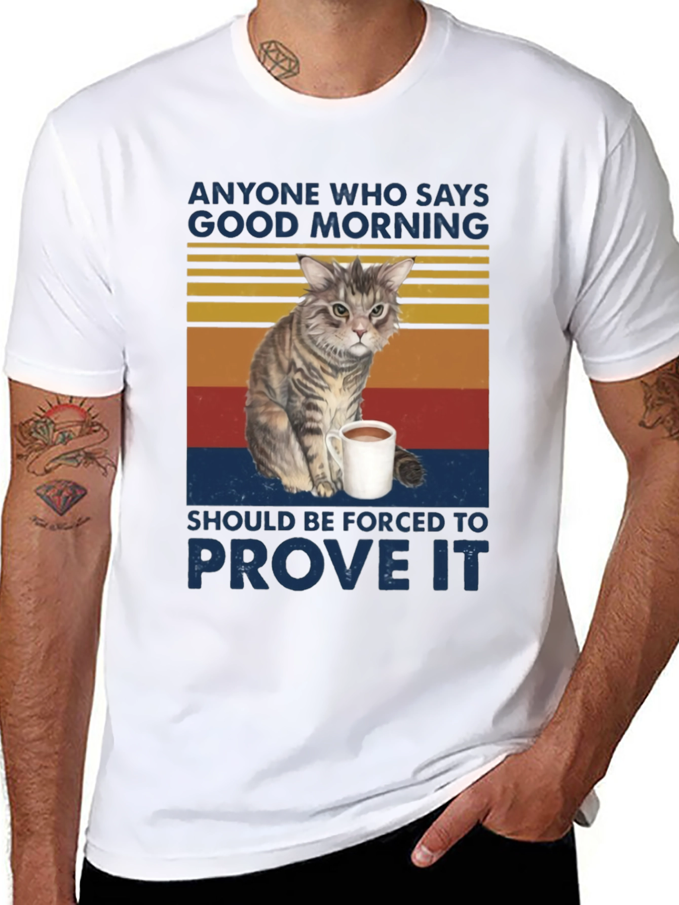 Good Morning Cat Graphic Tee
