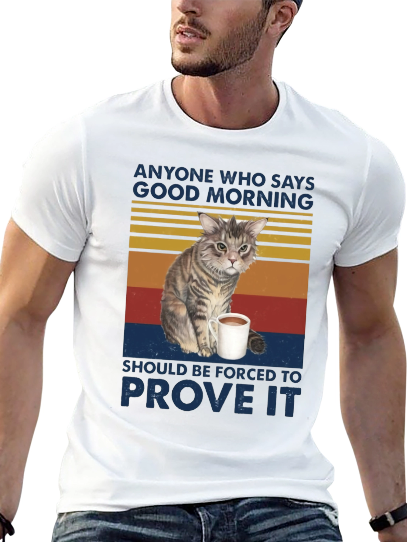 Good Morning Cat Graphic Tee
