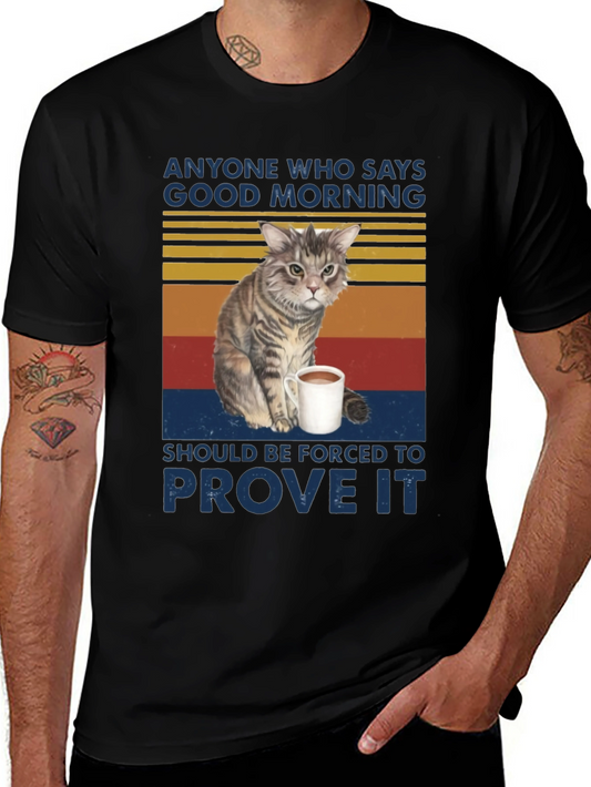Good Morning Cat Graphic Tee