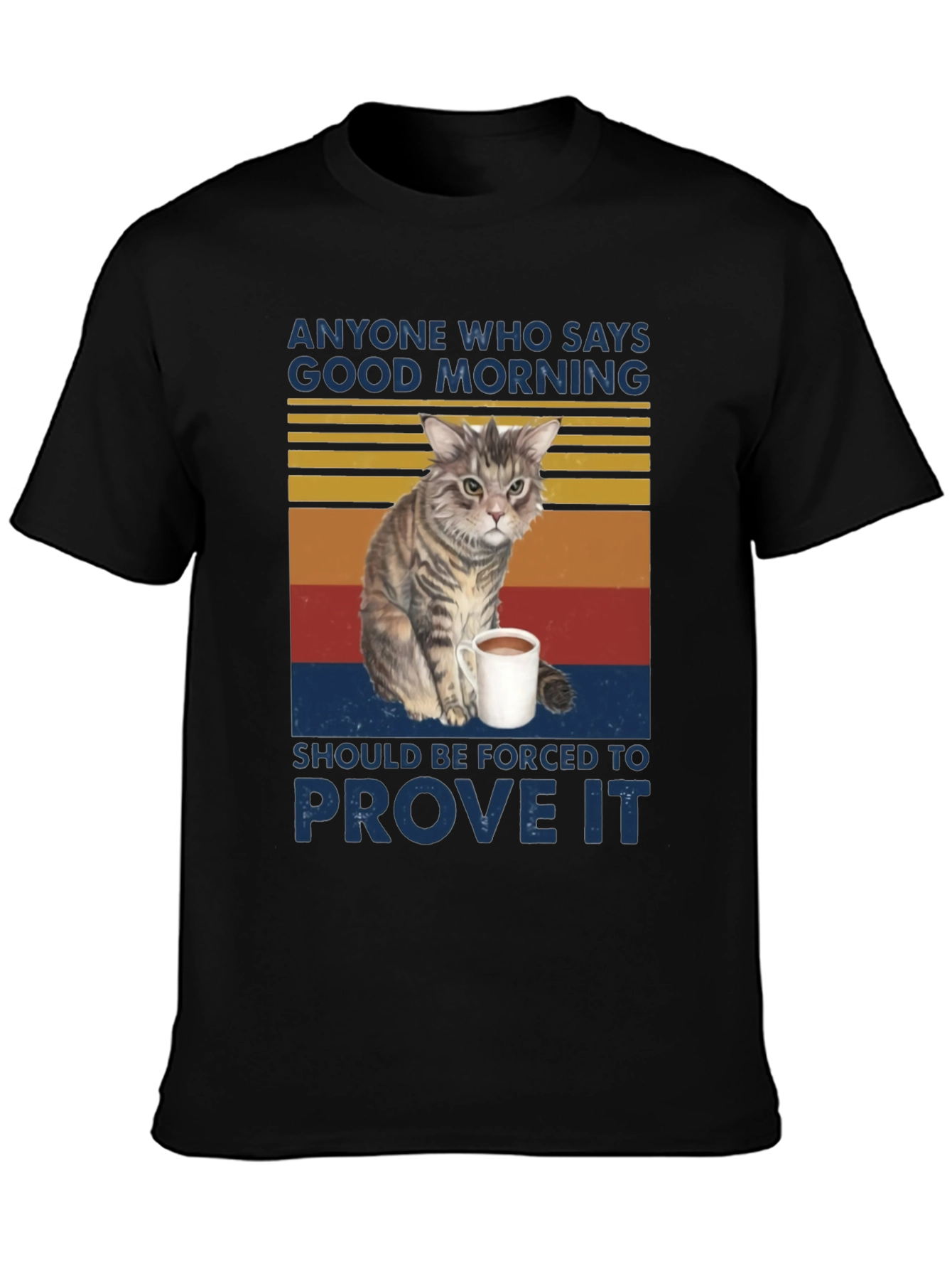 Good Morning Cat Graphic Tee