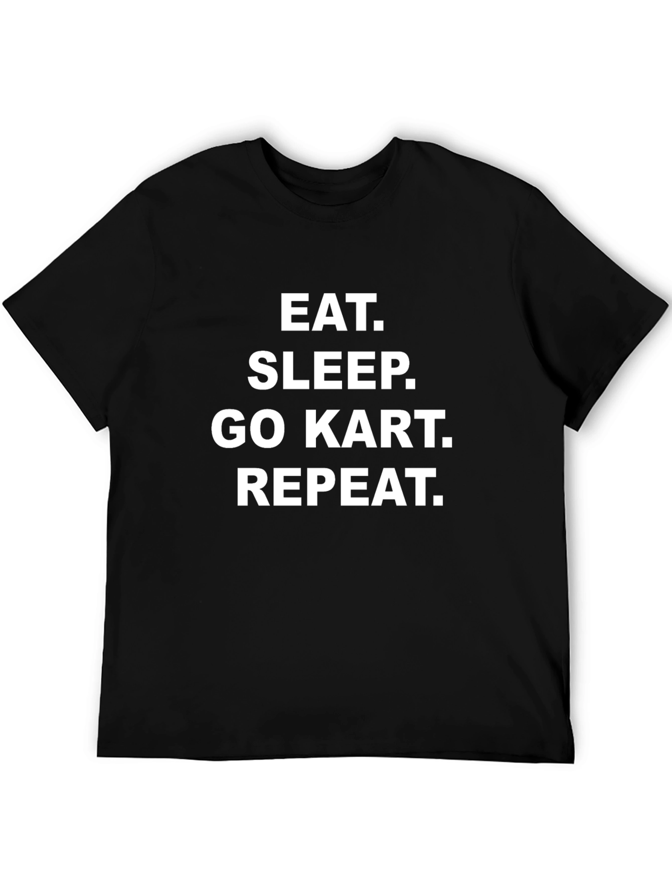 Eat Sleep Go Kart Repeat Black T-Shirt
