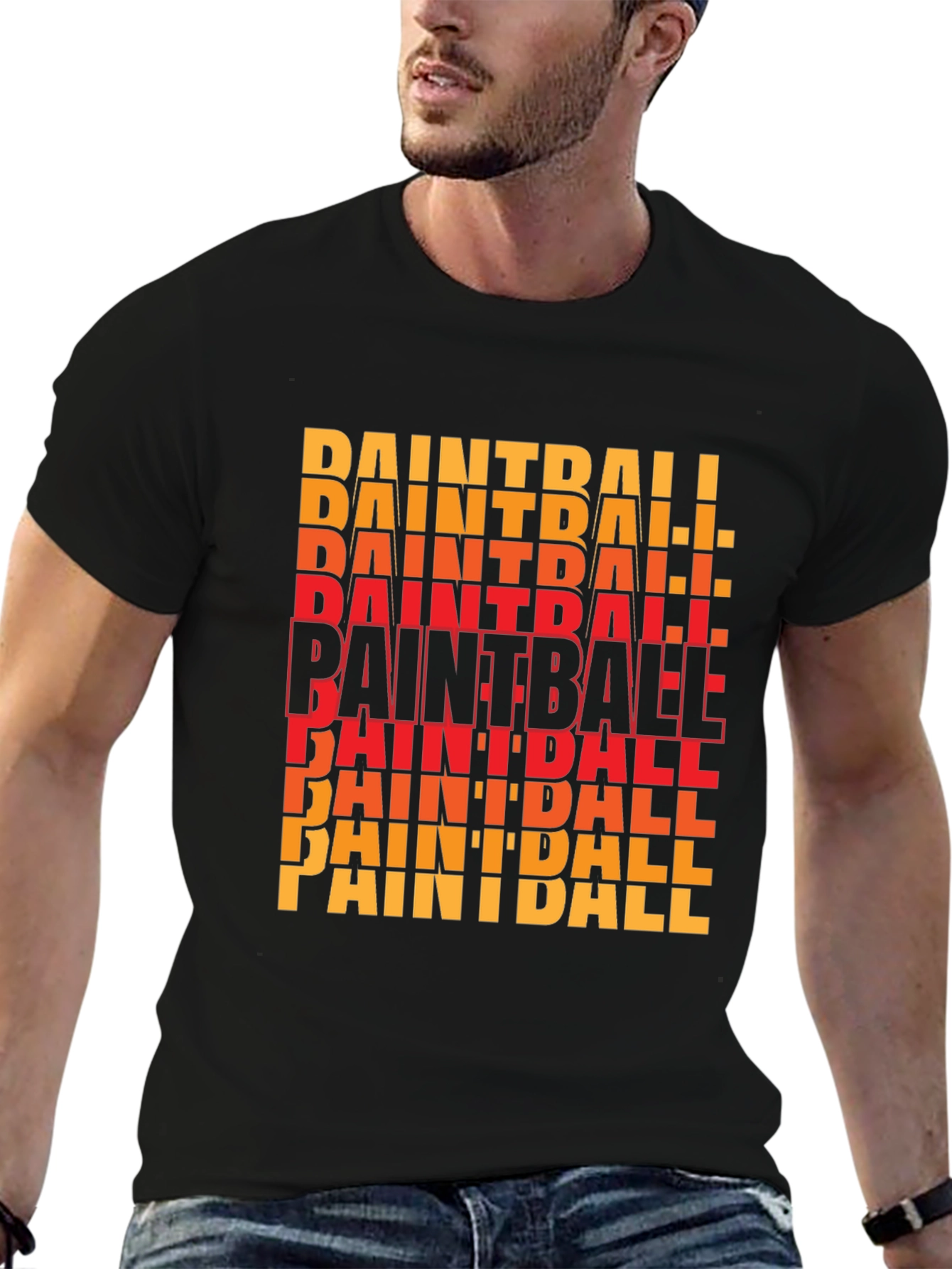 Paintball Graphic Tee - Bold Black T-Shirt