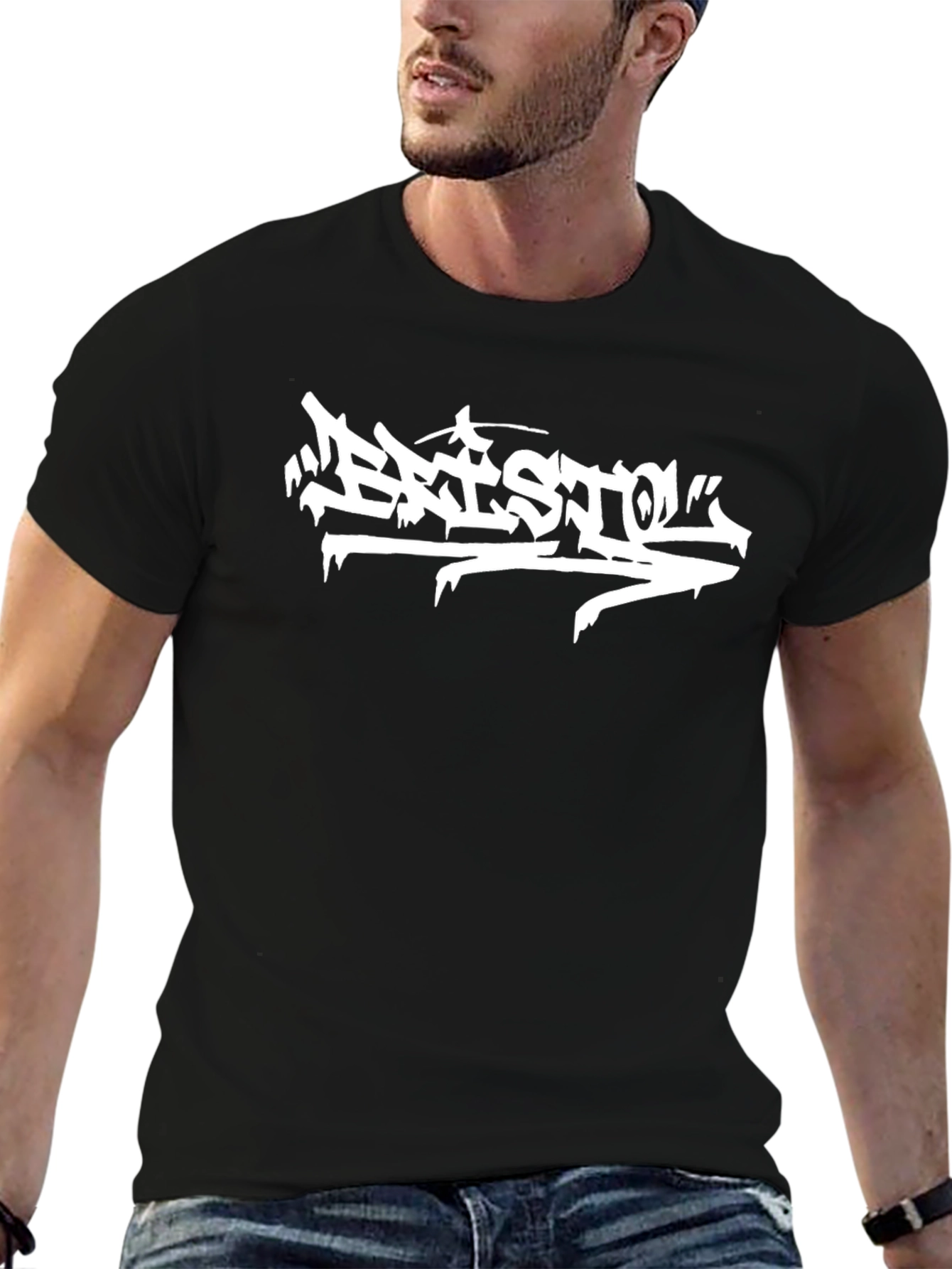 Bristol Graffiti Style Black T-Shirt