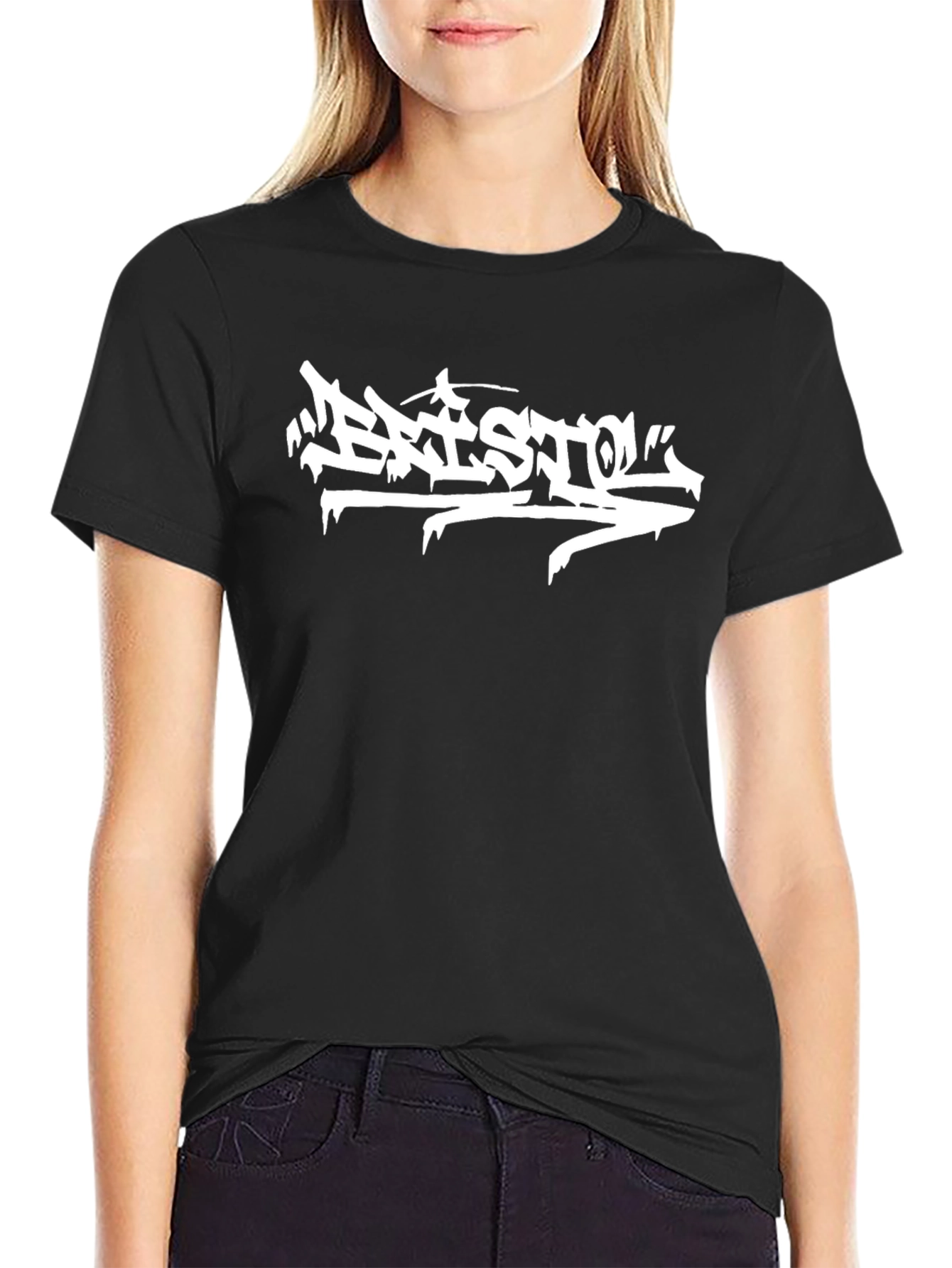 Bristol Graffiti Style Black T-Shirt
