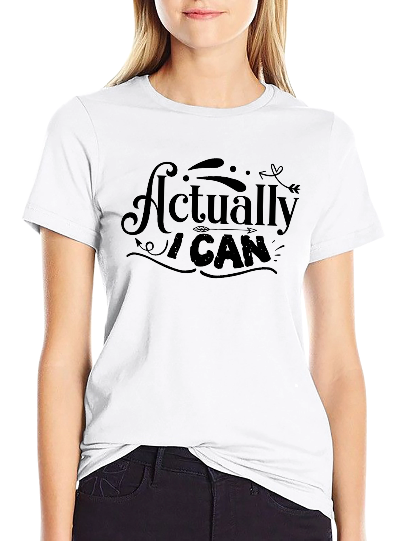 Actually I Can Black T-Shirt