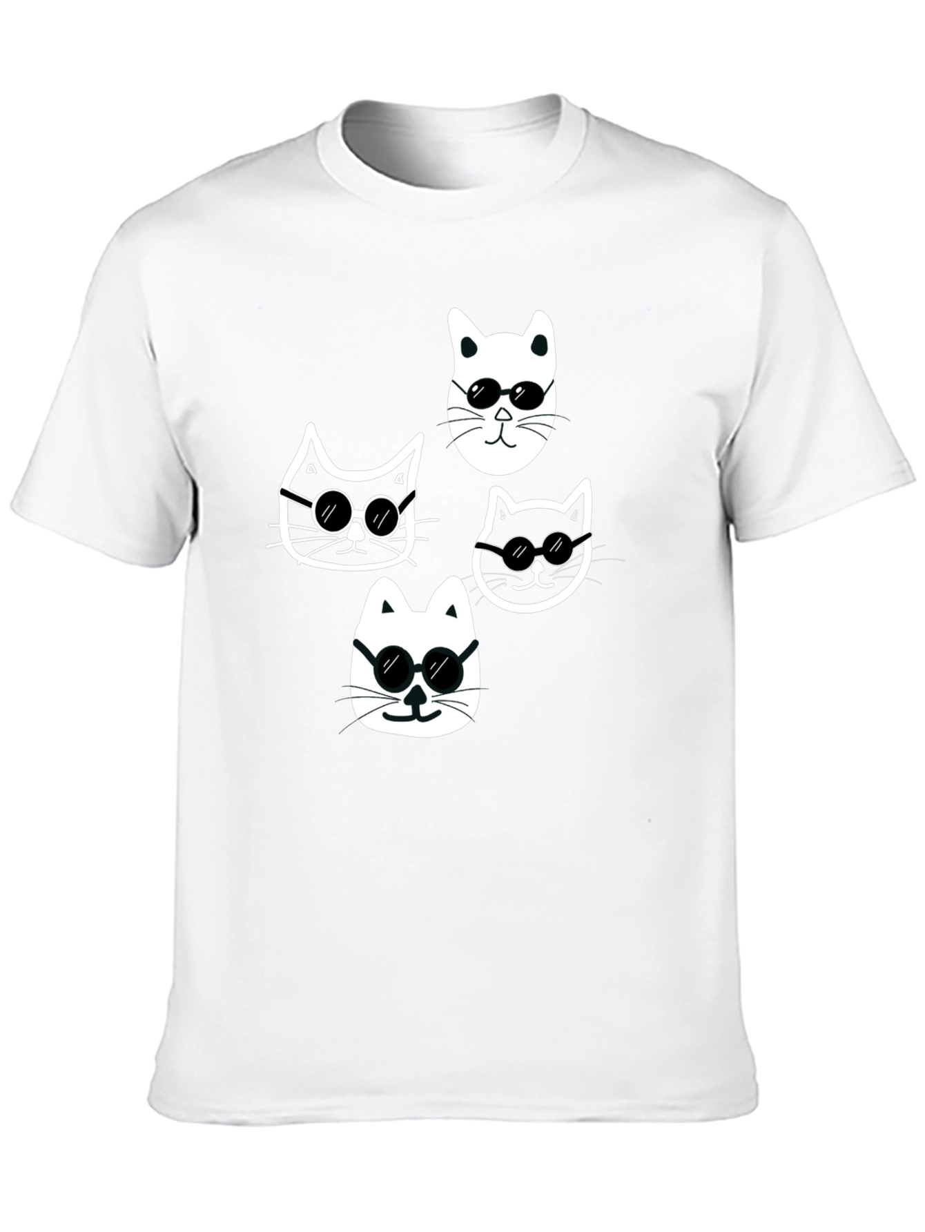 Cool Cats Graphic T-Shirt - Unisex Black Tee