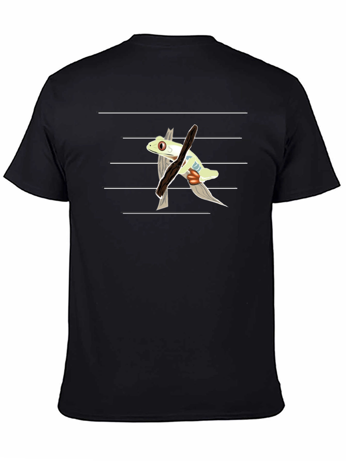 Frog on Branch T-Shirt - Unique Graphic Tee