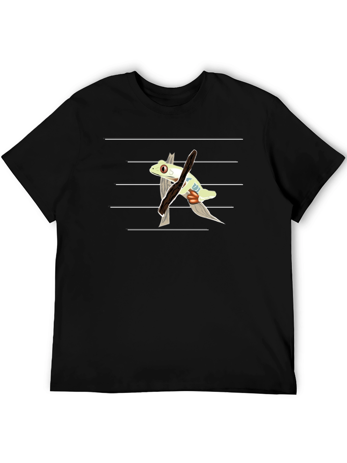 Frog on Branch T-Shirt - Unique Graphic Tee