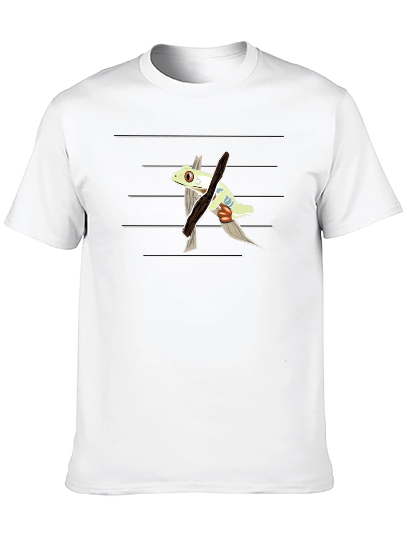 Frog on Branch T-Shirt - Unique Graphic Tee