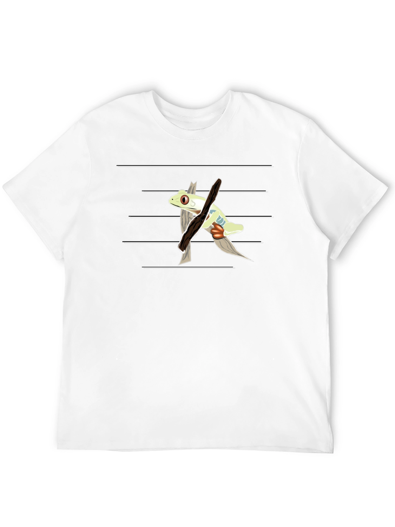Frog on Branch T-Shirt - Unique Graphic Tee