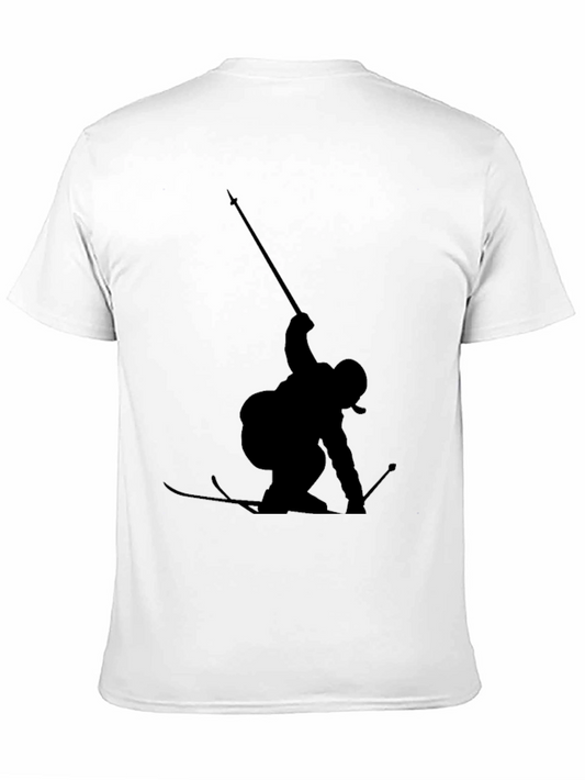 Silhouette Skier Black T-Shirt