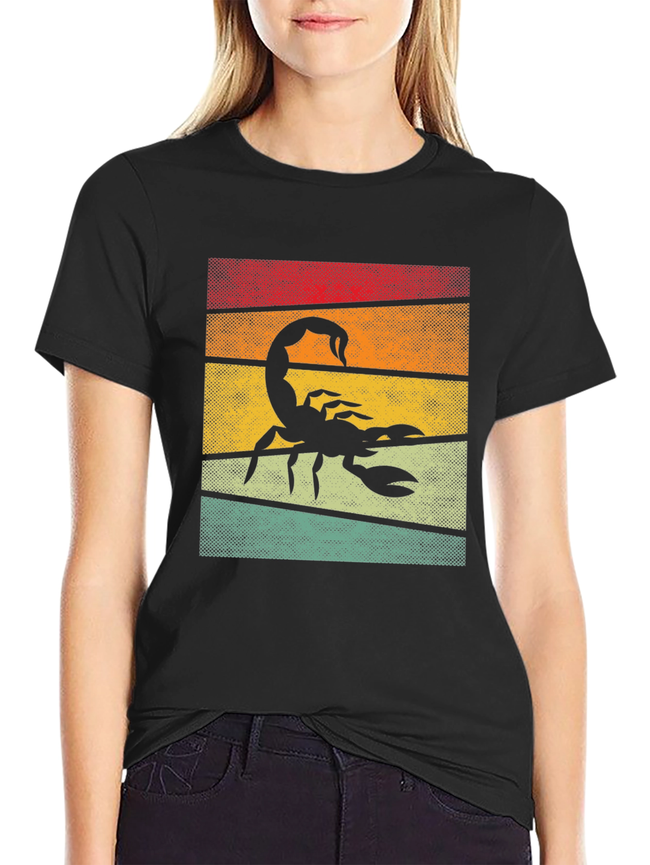 Retro Scorpion Graphic T-Shirt - Black